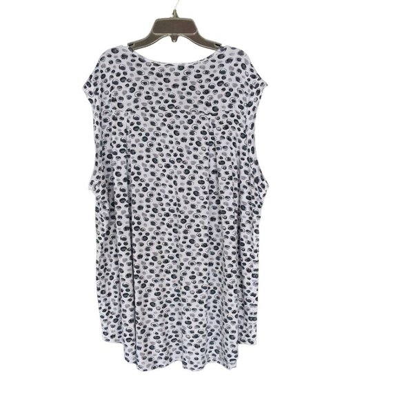 Women's Paper Moon Gray and White Loose Soft Top 2X - Picture 2 of 6